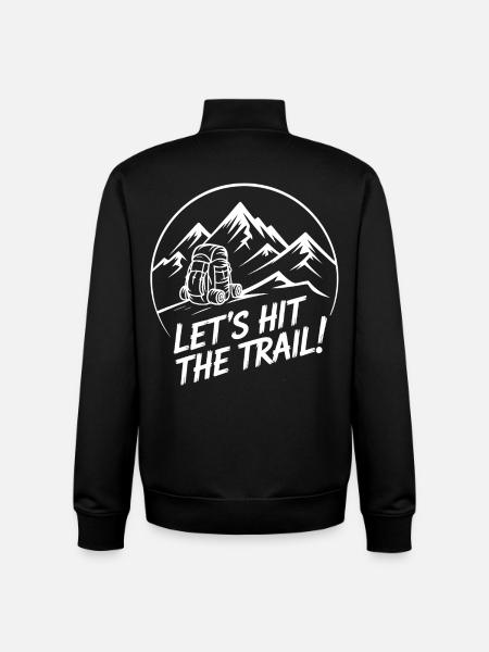 Let's Hit The Trail – Bergabenteuer - Unisex Organic Zip Sweatshirt von Stanley/Stella - Schwarz