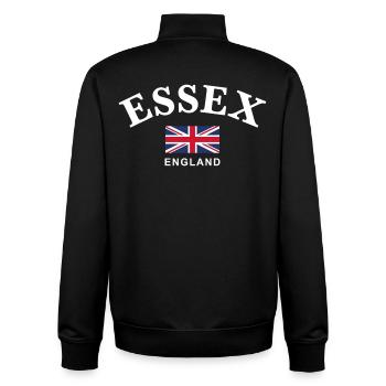 Essex, England - Unisex Organic Zip Sweatshirt von Stanley/Stella - Schwarz - Hinten - AI Model Male 185 light (185cm)