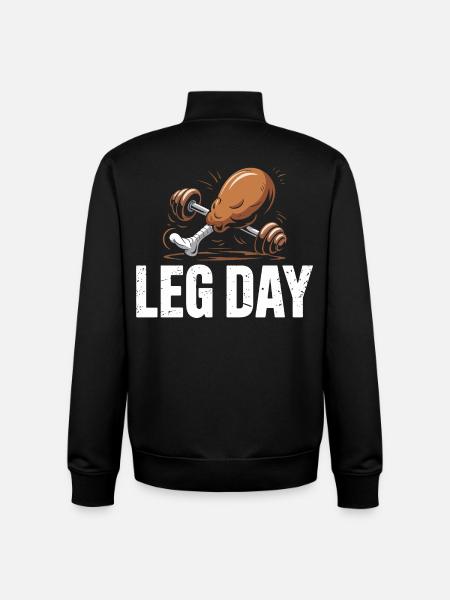 Leg Day Kraftduell - Unisex Organic Zip Sweatshirt von Stanley/Stella - Schwarz