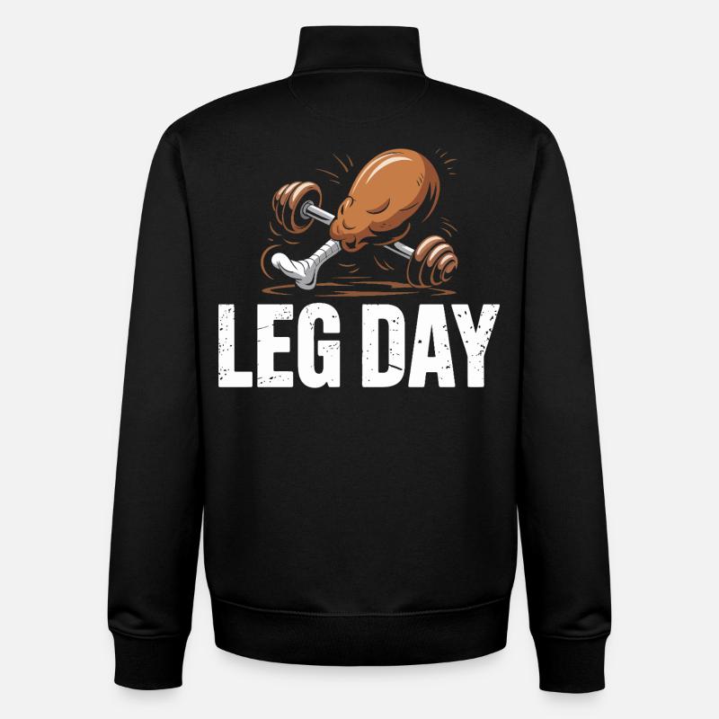 Leg Day Power Duel - Unisex Organic Zip Sweatshirt by Stanley/Stella - black