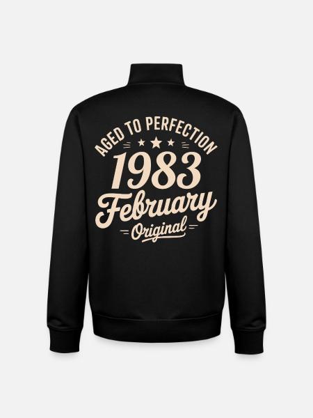 Février 1983 - February 1983 - Unisex Organic Zip Sweatshirt by Stanley/Stella - black