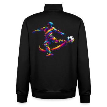 Fußballspieler Geschenk Fußball Kinderjunge - Unisex Organic Zip Sweatshirt von Stanley/Stella - Schwarz - Hinten - AI Model Male 185 light (185cm)