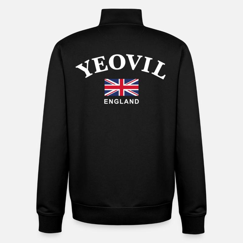 Yeovil, Angleterre - Sweat zippé unisexe en coton bio Stanley/Stella - noir