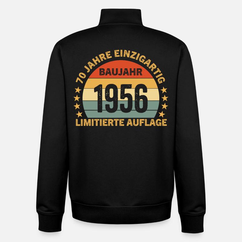 56 ANS D’ÉDITION LIMITÉE UNIQUE - Sweat zippé unisexe en coton bio Stanley/Stella - noir