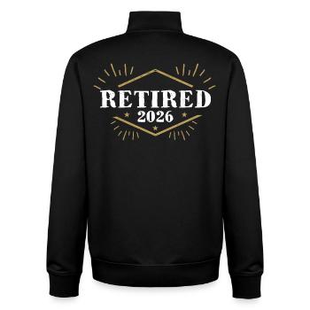 Ruhestand 2026 Rentner Rentnerin - Unisex Organic Zip Sweatshirt von Stanley/Stella - Schwarz - Hinten - AI Model Male 185 light (185cm)