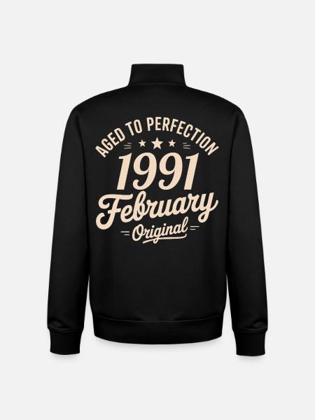 Février 1991 - February 1991 - Sweat zippé unisexe en coton bio Stanley/Stella - noir