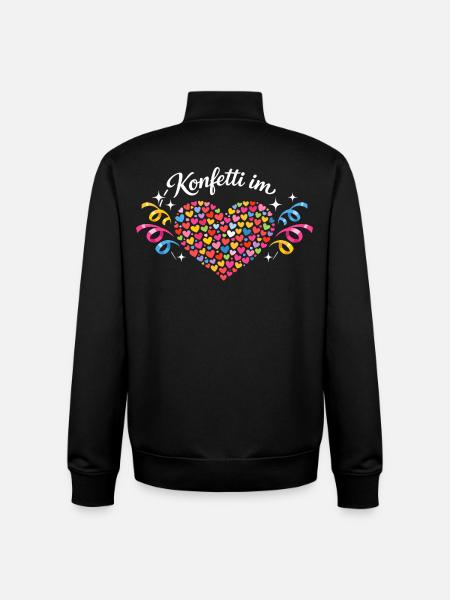 Confetti Heart Birthday Gift Idea - Unisex Organic Zip Sweatshirt by Stanley/Stella - black