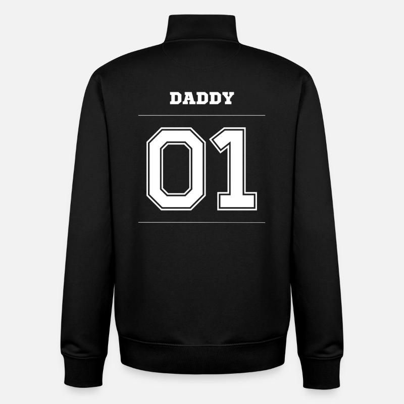 Daddy 01 - Unisex Organic Zip Sweatshirt by Stanley/Stella - black