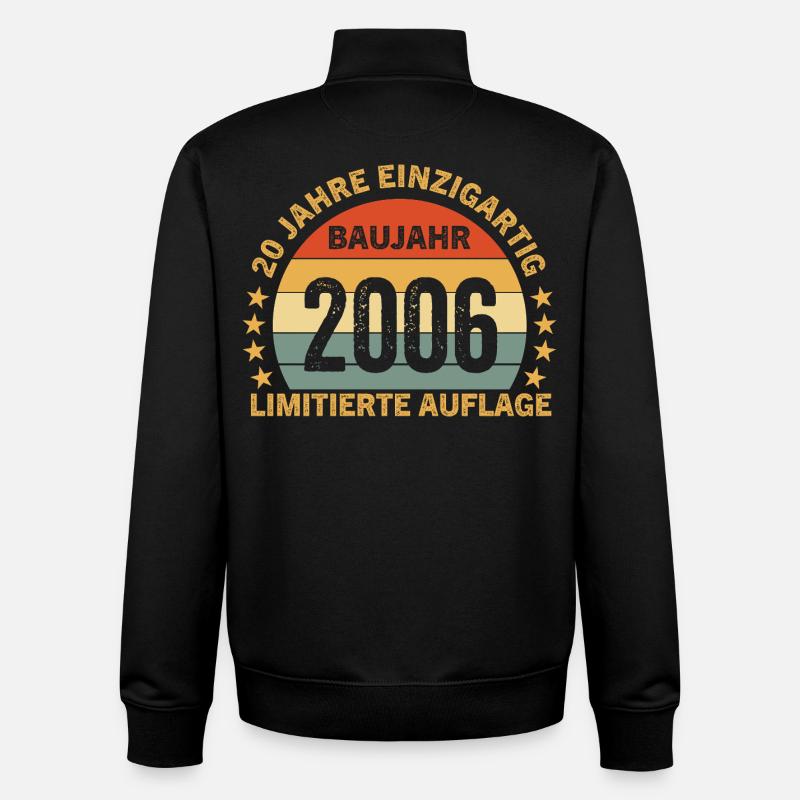 20 ANS D’ÉDITION LIMITÉE UNIQUE - Sweat zippé unisexe en coton bio Stanley/Stella - noir