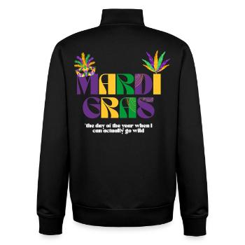 Mardi Gras Festival - Unisex Organic Zip Sweatshirt by Stanley/Stella - black - Back - AI Model Male 185 light (185cm)