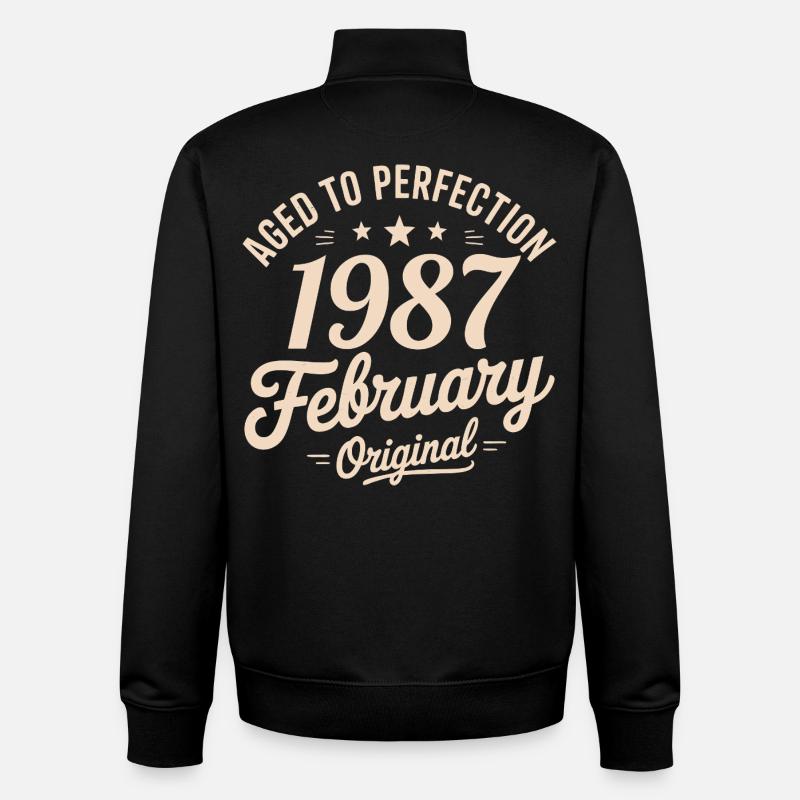 Février 1987 - February 1987 - Unisex Organic Zip Sweatshirt by Stanley/Stella - black