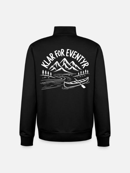 Mountain River Canoe Adventure - Unisex Organic Zip Sweatshirt by Stanley/Stella - black