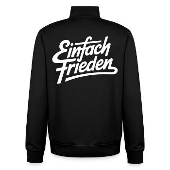 Einfach Frieden - Unisex Organic Zip Sweatshirt von Stanley/Stella - Schwarz - Hinten - AI Model Male 185 light (185cm)