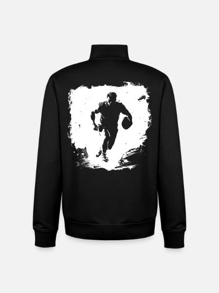 Rugby Street Art - Unisex Organic Zip Sweatshirt by Stanley/Stella - black