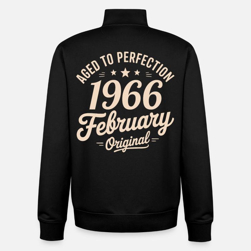 Février 1966 - February 1966 - Sweat zippé unisexe en coton bio Stanley/Stella - noir