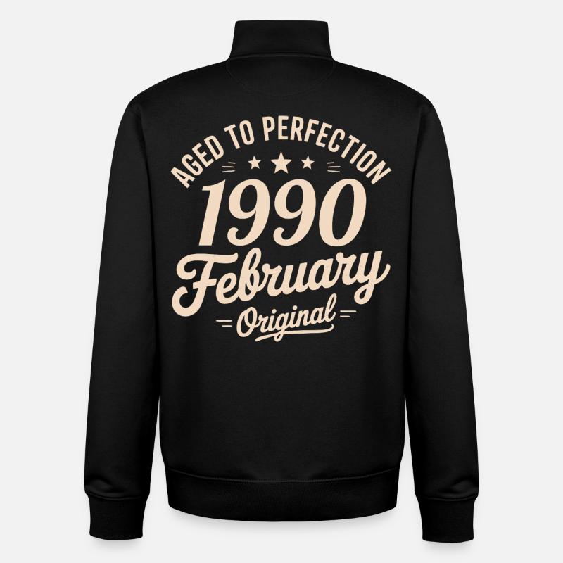 Février 1990 - February 1990 - Unisex Organic Zip Sweatshirt by Stanley/Stella - black