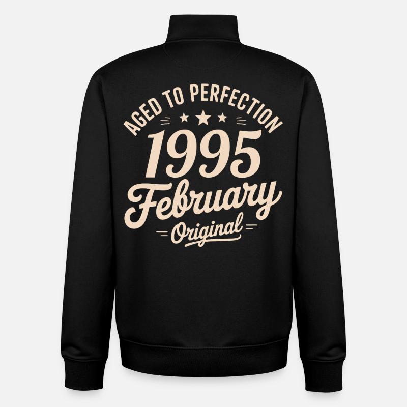 Février 1995 - February 1995 - Sweat zippé unisexe en coton bio Stanley/Stella - noir