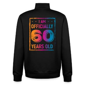 60. Geburtstag - Unisex Organic Zip Sweatshirt von Stanley/Stella - Schwarz - Hinten - AI Model Male 185 light (185cm)