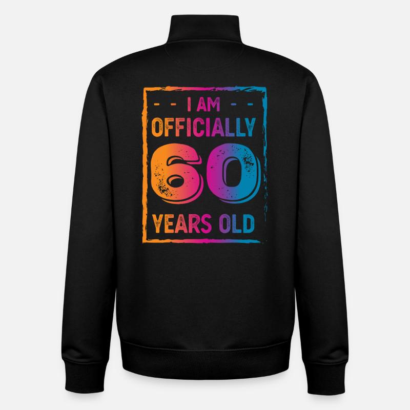 60e anniversaire - Sweat zippé unisexe en coton bio Stanley/Stella - noir