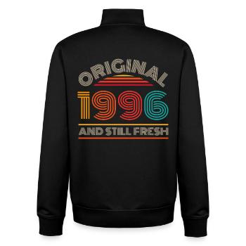 Vintage 1996 30th Birthday - Unisex Organic Zip Sweatshirt by Stanley/Stella - black - Back - AI Model Male 185 light (185cm)