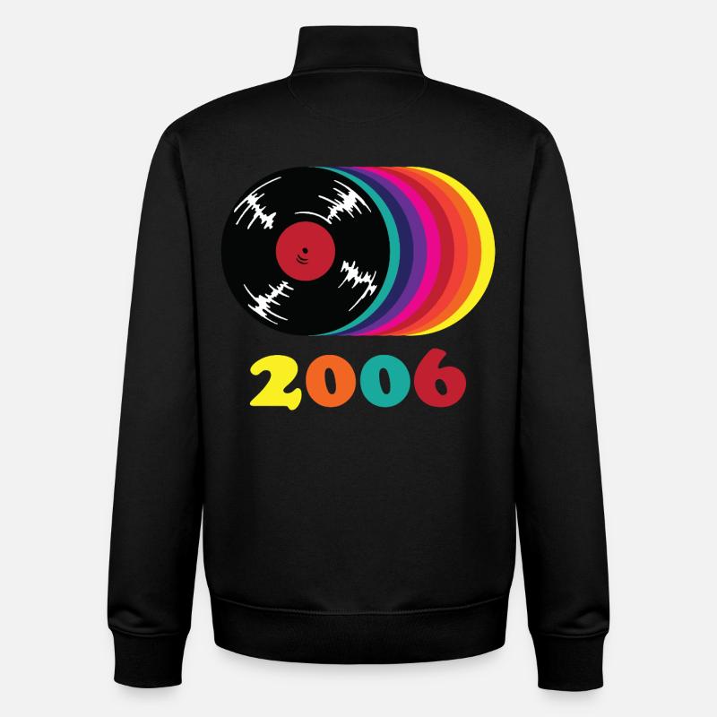 Millésime 2006 - Sweat zippé unisexe en coton bio Stanley/Stella - noir