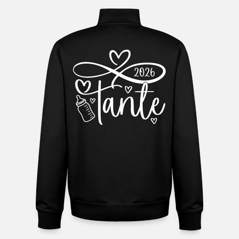 Tante 2026 - Unisex Organic Zip Sweatshirt von Stanley/Stella - Schwarz