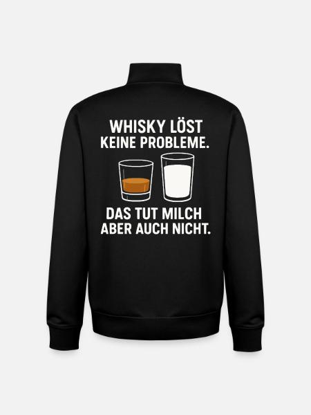 Whiskey Spruch – Lustig & frech Geschenkidee - Unisex Organic Zip Sweatshirt von Stanley/Stella - Schwarz