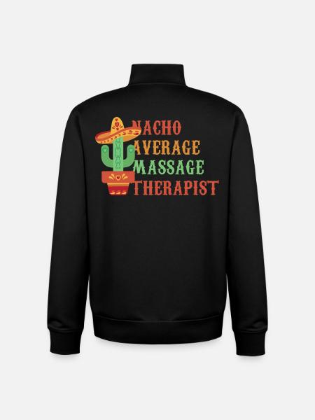 Non-nacho average massage therapist - Unisex Organic Zip Sweatshirt by Stanley/Stella - black