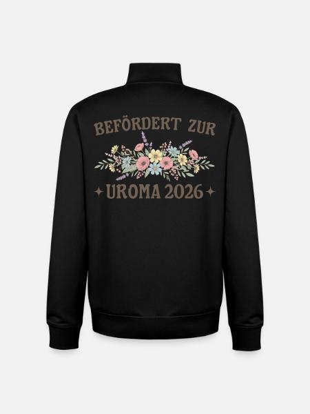 Befördert zur Uroma 2026 Blumen - Unisex Organic Zip Sweatshirt von Stanley/Stella - Schwarz