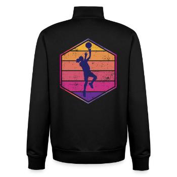 Basketteur - Sweat zippé unisexe en coton bio Stanley/Stella - noir - Dos - AI Model Male 185 light (185cm)
