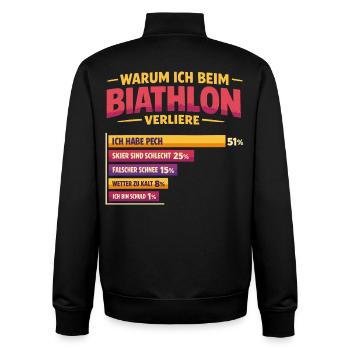 HJGHGHGHGHG - Sweat zippé unisexe en coton bio Stanley/Stella - noir - Dos - AI Model Male 185 light (185cm)