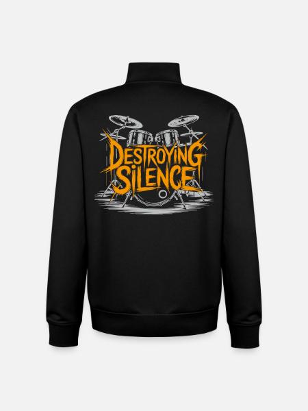 Drummer Drumset Design - Unisex Organic Zip Sweatshirt by Stanley/Stella - black