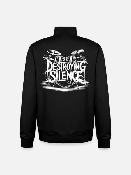 Drummer Drumset Design - Unisex Organic Zip Sweatshirt by Stanley/Stella - black