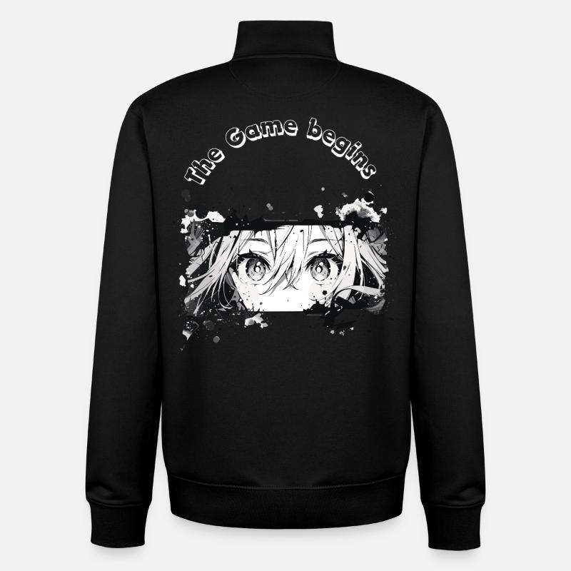 Gaming Anime Gift Idea - Unisex Organic Zip Sweatshirt by Stanley/Stella - black
