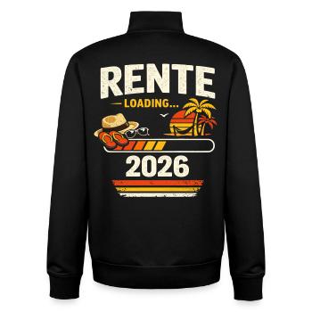rente loading 2026 - Unisex Organic Zip Sweatshirt von Stanley/Stella - Schwarz - Hinten - AI Model Male 185 light (185cm)