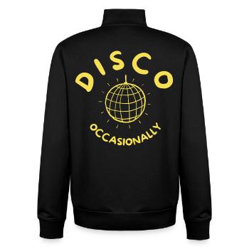 Disco Occasionally - Together Together Retroyellow - Unisex Organic Zip Sweatshirt von Stanley/Stella - Schwarz - Hinten - AI Model Male 185 light (185cm)