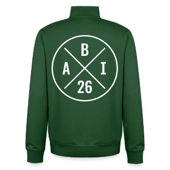 Abi 26 - Abschluss - Schulabschluss - Abitur 2026 - Unisex Organic Zip Sweatshirt von Stanley/Stella - Flaschengrün - Hinten - AI Model Male 185 dark (185cm)