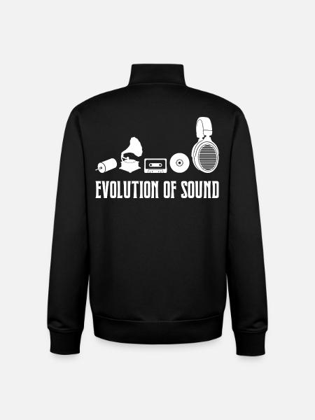 Evolution Of Sound Audiophile Music - Unisex Organic Zip Sweatshirt by Stanley/Stella - black