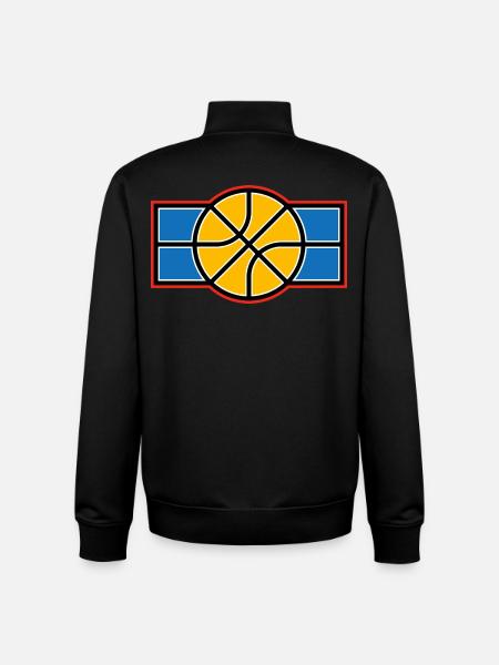 Basketball-Retro-Emblem - Unisex Organic Zip Sweatshirt von Stanley/Stella - Schwarz