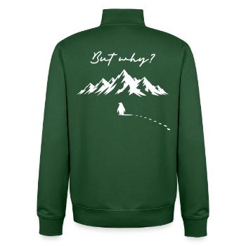 Pinguin Meme But why? Schneespur Eisberg Antarktis - Sweat zippé unisexe en coton bio Stanley/Stella - vert bouteille - Dos - AI Model Male 185 dark (185cm)