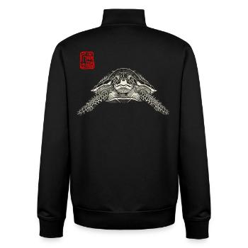 Turtle Asian - Unisex Organic Zip Sweatshirt by Stanley/Stella - black - Back - AI Model Male 185 light (185cm)