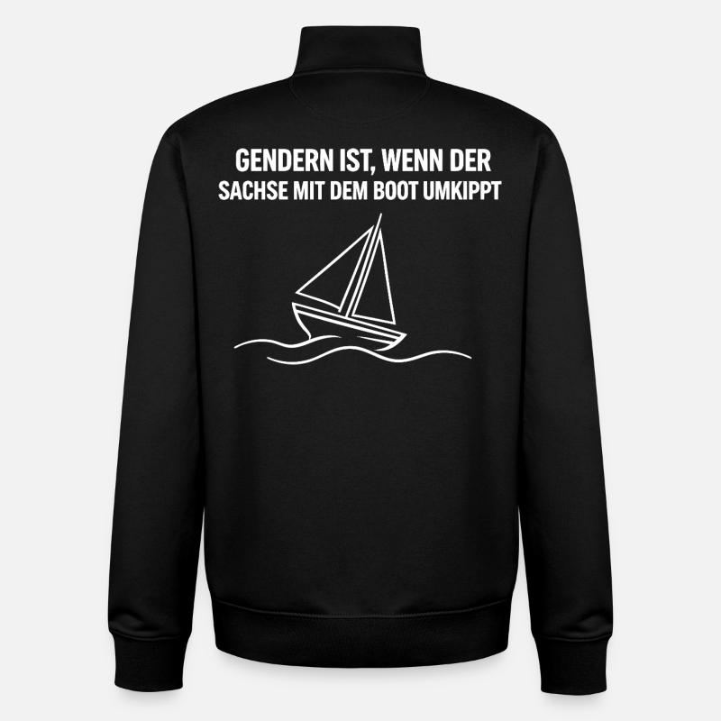 Gendern Sachse Boot - Unisex Organic Zip Sweatshirt von Stanley/Stella - Schwarz