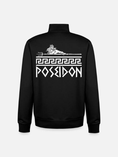 Griechischer Meeresgott (Weiß) - Unisex Organic Zip Sweatshirt von Stanley/Stella - Schwarz