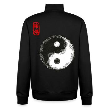 Yin et Yang - Sweat zippé unisexe en coton bio Stanley/Stella - noir - Dos - AI Model Male 185 light (185cm)