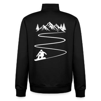 Snowboard und Berg Snowboarden - Unisex Organic Zip Sweatshirt von Stanley/Stella - Schwarz - Hinten - AI Model Male 185 light (185cm)