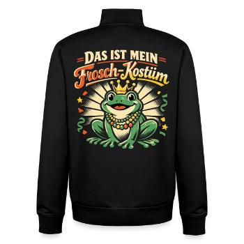 This is My Frog Costume - Unisex Organic Zip Sweatshirt by Stanley/Stella - black - Back - AI Model Male 185 light (185cm)