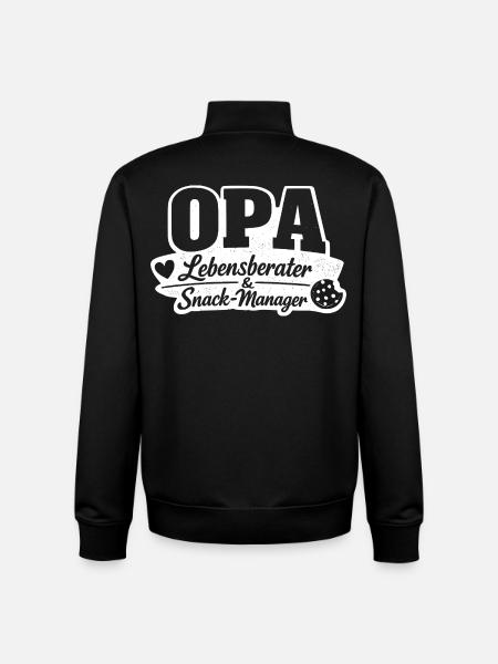 Opa Lebensberater Snack-Manager - Unisex Organic Zip Sweatshirt von Stanley/Stella - Schwarz