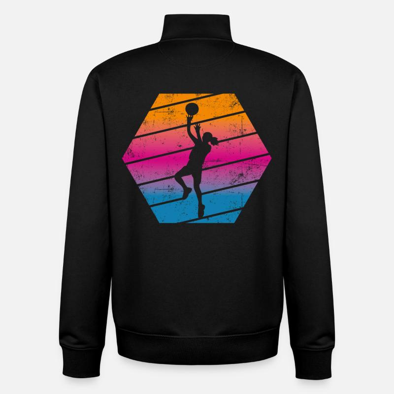 Basketteur - Sweat zippé unisexe en coton bio Stanley/Stella - noir