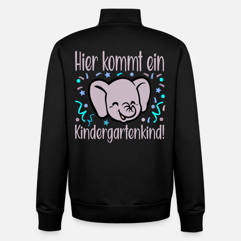 Tout-petits Enfant de la maternelle - Sweat zippé unisexe en coton bio Stanley/Stella - noir