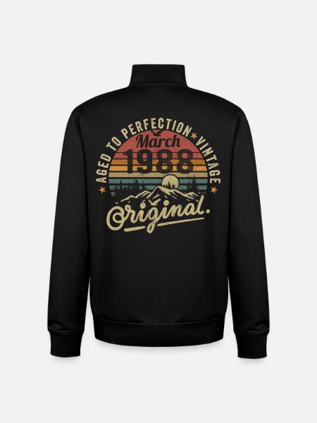 March 1988 - Unisex Organic Zip Sweatshirt by Stanley/Stella - black